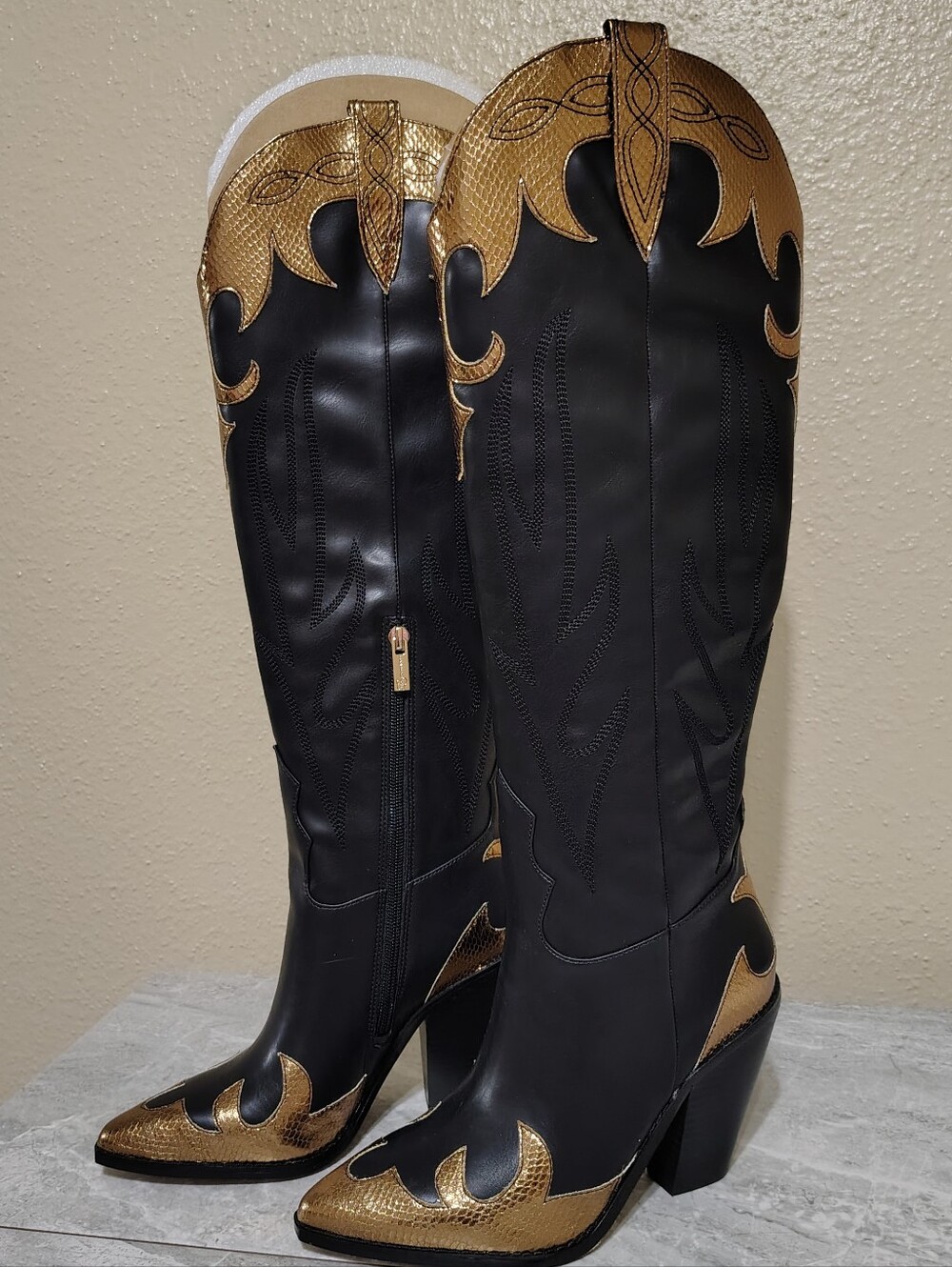 Jessica Simpson Western Cowboy Cowgirl Boots Rhetta Flame Knee High Rodeo - Picture 7 of 10